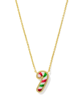 Kendra Scott Red and Green Candy Cane Pendant Necklace