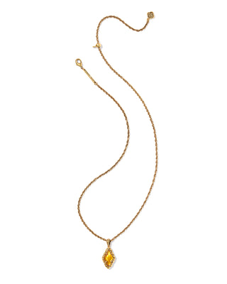 Kendra Scott Adeline Necklace With Amber Illusion Stone