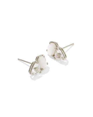 Kendra Scott Tatum Stud Earring in Silver Neutral Mix - Fashion Crossroads Inc