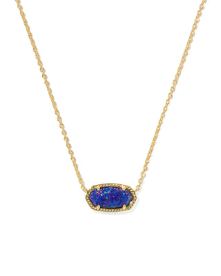 Kendra Scott Elisa Gold Pendant with Indigo Kyocera Opal - Fashion Crossroads Inc