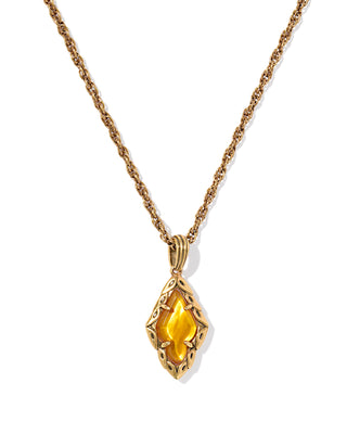 Kendra Scott Adeline Necklace With Amber Illusion Stone