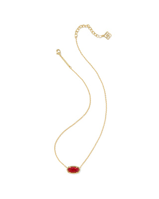 Kendra Scott Elisa Gold Pendant Necklace with Red Kyocera Opal - Fashion Crossroads Inc