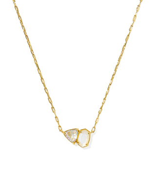 Kendra Scott Tatum Gold Pendant Necklace in Neutral Mix