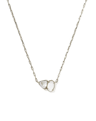 Kendra Scott Tatum Pendant Necklace in Silver Neutral Mix - Fashion Crossroads Inc