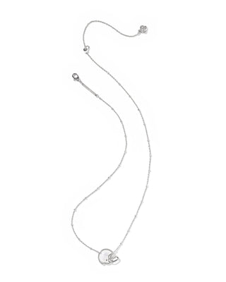 Kendra Scott Football Helmet Pendant Necklace in Rhodium - Fashion Crossroads Inc