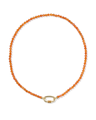 Kendra Scott Emery Bead Strand Necklace in Orange Agate - Fashion Crossroads Inc