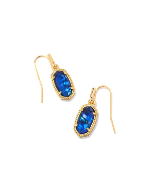 Kendra Scott Lee Drop Earrings in Gold and Navy Abalone - Fashion Crossroads Inc