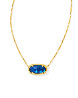 Kendra Scott Elisa Gold and Navy Abalone Necklace - Fashion Crossroads Inc