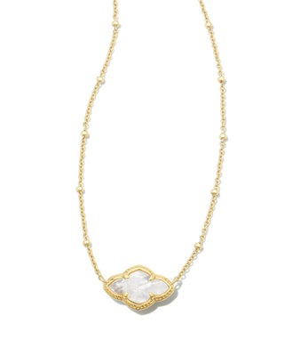 Kendra Scott Abbie Necklace in Gold and Ivory Mother of Pearl