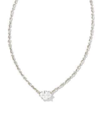 Kendra Scott Cailin Crystal Pendant Necklace in Rhodium