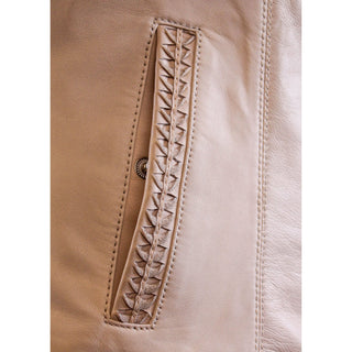 Amsterdam Heritage Leather Jacket pocket view- Fashion Crossroads Inc
