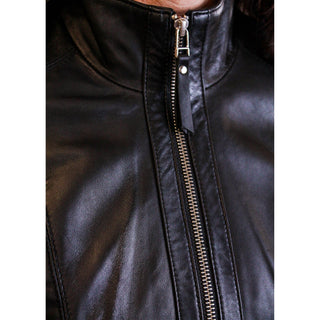 Amsterdam Heritage Leather Jacket zipper view- Fashion Crossroads Inc