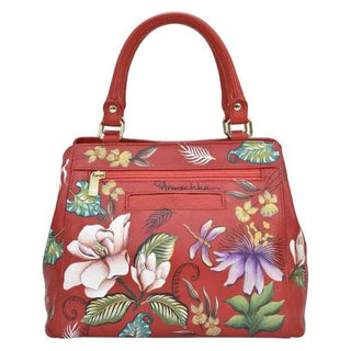 Anuschka Crimson Garden Handbag - Fashion Crossroads Inc