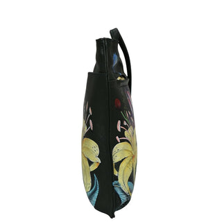 Anuschka Hand Painted Vintage Floral Crossbody Handbag - Fashion Crossroads Inc