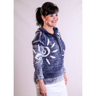 Charlie B Reversible Sweater with Hood - Fashion Crossroads Inc
