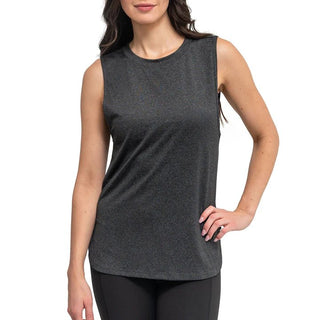 Fitkicks Live Well Tank in Black - Fashion Crossroads Inc
