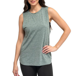 Fitkicks Live Well Tank in Green - Fashion Crossroads Inc