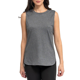 Fitkicks Live Well Tank in Grey - Fashion Crossroads Inc