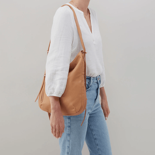 HOBO Merrin Leather Convertible Backpack In Sandstorm - Fashion Crossroads Inc