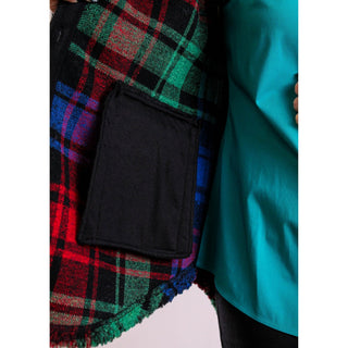 Jodifl Plaid Fleece Shacket with Buttons - Fashion Crossroads Inc