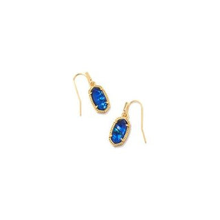 Kendra Scott Lee Gold Earring with Navy Abalone - Fashion Crossroads Inc