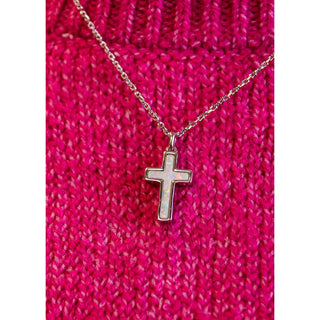 Kendra Scott White Opal Cross Pendant Necklace - Fashion Crossroads Inc