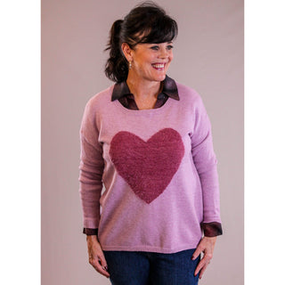 Molly Bracken Knitted Sweater with Heart - Fashion Crossroads Inc