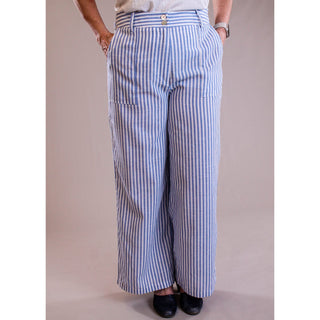 Molly Bracken Striped Pant With Pockets - Fashion Crossroads Inc