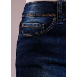 Royalty for Me 5 Pocket High Rise Skinny Dark Blue Jeans - Fashion Crossroads Inc