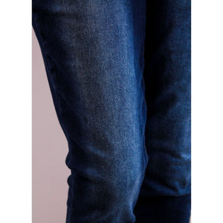 Royalty for Me 5 Pocket High Rise Skinny Dark Blue Jeans - Fashion Crossroads Inc