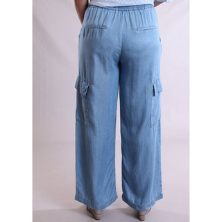 Soya Concept Ladies Woven Pant with Cargo Pockets - Fashion Crossroads Inc