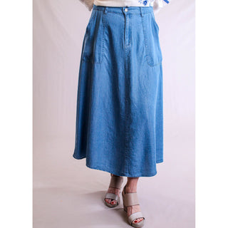 Soya Concept Woven Skirt with Pockets - Fashion Crossroads Inc
