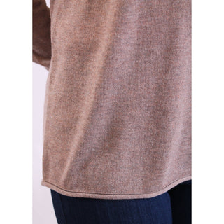 Staccato Long Sleeve Pullover with Raw Hem - Fashion Crossroads Inc