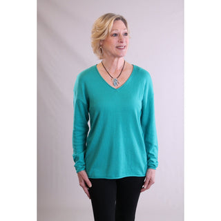Staccato Long Sleeve Pullover with Raw Hem - Fashion Crossroads Inc