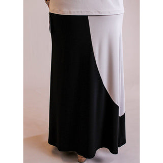Sympli Color Block A-Line Skirt - Fashion Crossroads Inc