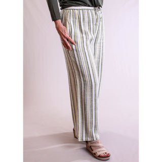 Tribal Pull On Crop Pant With Drawcord - Fashion Crossroads Inc