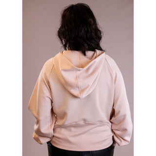 Wishlist Scuba 1/2 Zip Hooded Pullover with Pockets back view - Fashion Crossroads Inc